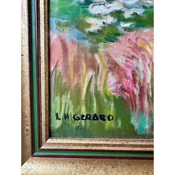 Signed French Oil Painting: Loire Valley Wildflower Meadow, Framed - Picture 3 of 6